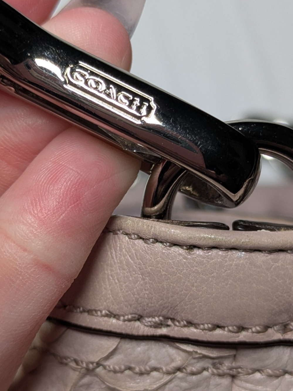 Coach Audrey Blush Pink Leather Tote Bag - Picture 16 of 16